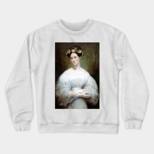 Portrait Presume de la Princesse Marie d'Orleans by Ary Scheffer Crewneck Sweatshirt